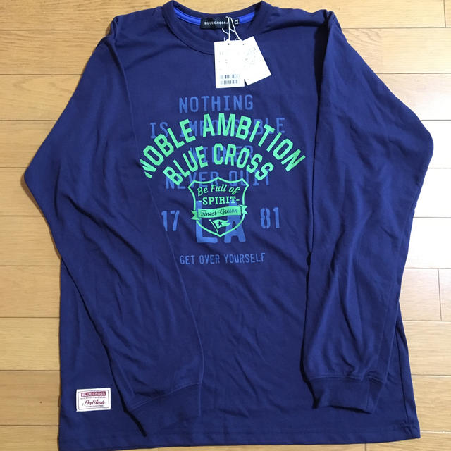 NARUMIYA INTERNATIONAL(ナルミヤ インターナショナル)の新品 未使用  ブルークロス  長袖Ｔシャツ  170センチ キッズ/ベビー/マタニティのキッズ服男の子用(90cm~)(Tシャツ/カットソー)の商品写真