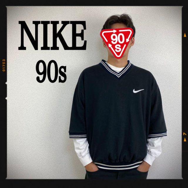 ナイキ NIKE 90s 半袖スウェット 刺繍ロゴ ワンポイント