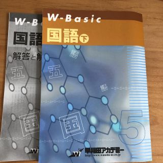 早稲田アカデミー　W-Basic 国語　5年下(語学/参考書)