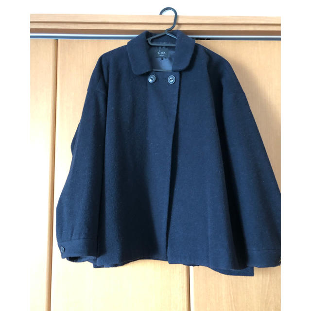 bulle de savon(ビュルデサボン)のあんこ様専用　レネ　衿付きショートコート　ネイビー レディースのジャケット/アウター(その他)の商品写真
