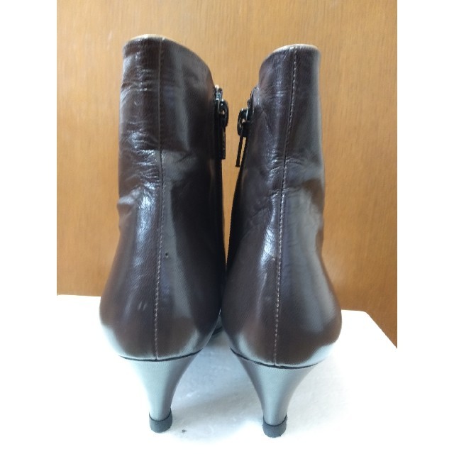 LANVIN(ランバン)の美品 LANVIN ランバン レザー ショートブーツ  4.5  ブラウン レディースの靴/シューズ(ブーティ)の商品写真