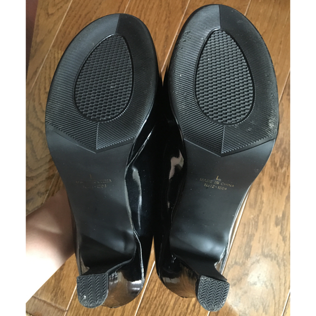 しまむら(シマムラ)の黒パンプス…L／新品 レディースの靴/シューズ(ハイヒール/パンプス)の商品写真