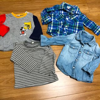 ベビーギャップ(babyGAP)のまとめ　セット　80 男の子　シャツ　長袖　ロンT(Ｔシャツ)