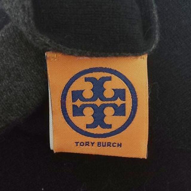 Tory Burch(トリーバーチ)のトリーバーチ マフラー 黒×ダークグレー レディースのファッション小物(マフラー/ショール)の商品写真