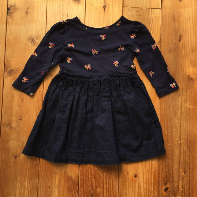 babyGAP(ベビーギャップ)のbabyGAP 長袖ワンピース　100cm  キッズ/ベビー/マタニティのキッズ服女の子用(90cm~)(ワンピース)の商品写真