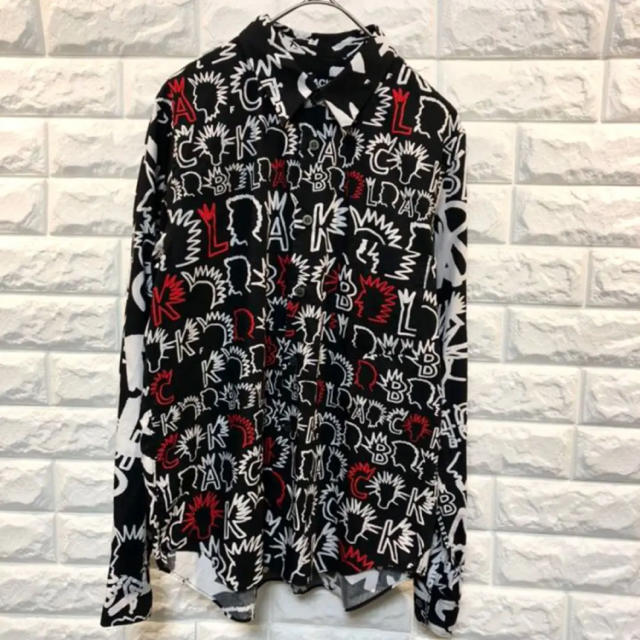 BLACK COMME des GARCONS パンク 総柄シャツ