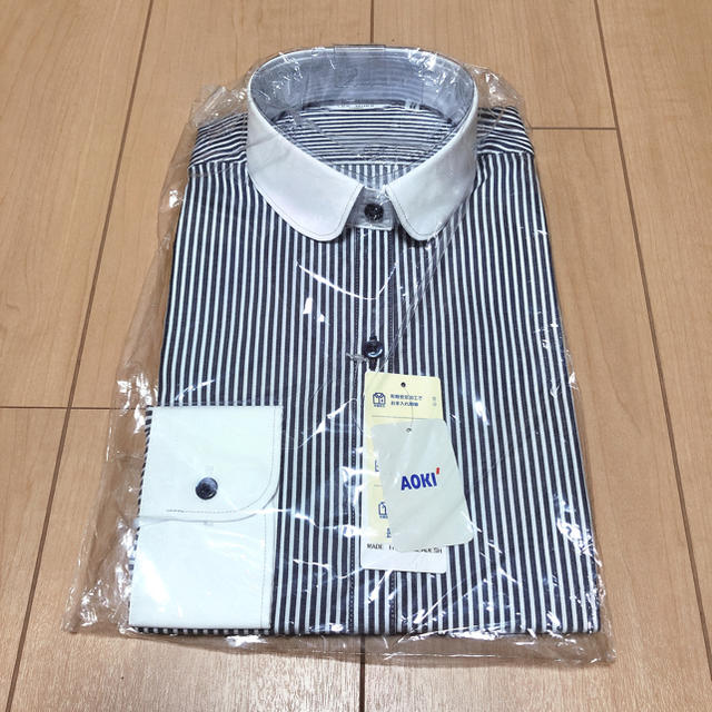 AOKI(アオキ)のストライプワイシャツ レディースのトップス(シャツ/ブラウス(長袖/七分))の商品写真