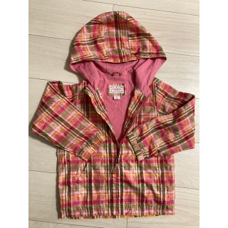 ベビーギャップ(babyGAP)のbaby gap ナイロン ウィンドブレーカ 女の子 アウター チェック 110(ジャケット/上着)