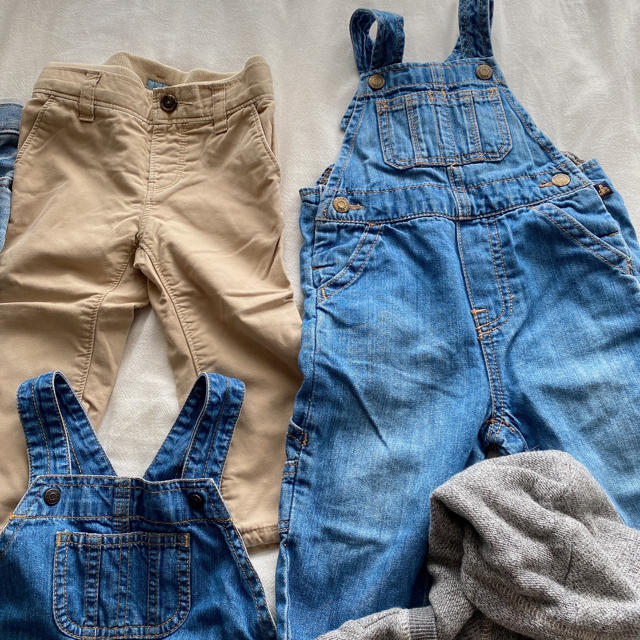 babyGAP(ベビーギャップ)の美品　ベビーギャップ　6点セット　80 デニム　オーバーオール　スエット　gap キッズ/ベビー/マタニティのベビー服(~85cm)(パンツ)の商品写真