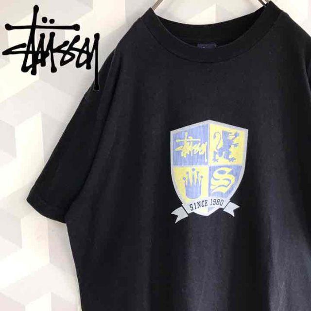 STUSSY - 【Old Stussy】90s アメリカ製 紺タグ M センターロゴ T