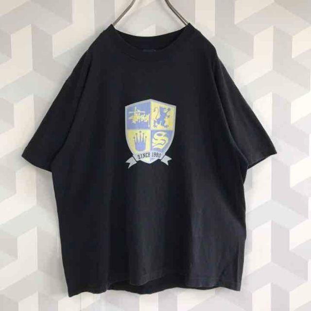 【激レア】ステューシー Tシャツ◆USA製 センターロゴ 90s  オールド L