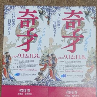 『奇才 江戸絵画の冒険者たち』招待券  2枚(その他)