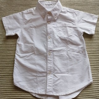 白シャツ　半袖　110cm　ワイシャツ(ブラウス)