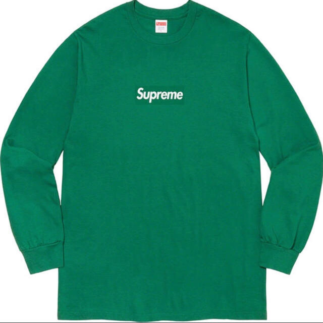 supreme Box Logo L/S Tee green