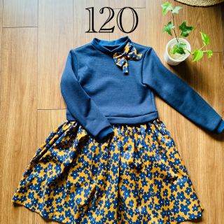 ★handmade★120 トレーナーワンピース　北欧柄(ワンピース)