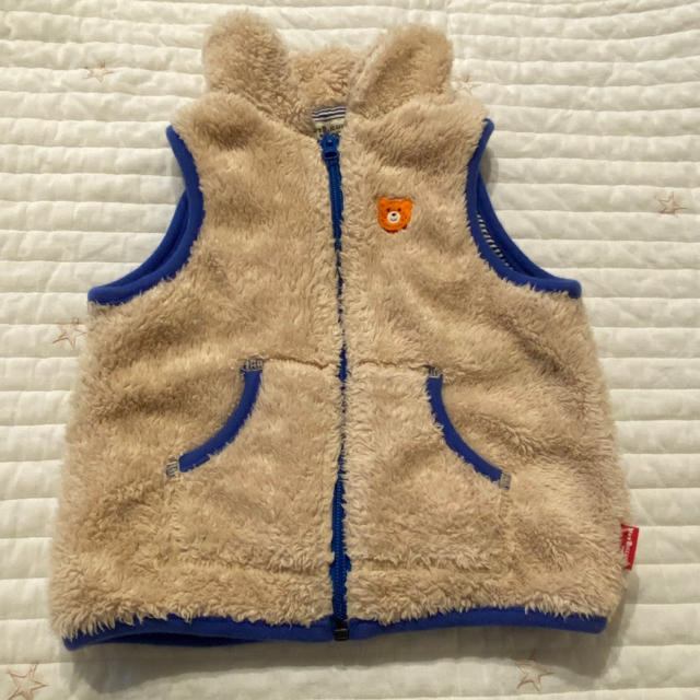 HOT BISCUITS(ホットビスケッツ)のボアベスト　90 キッズ/ベビー/マタニティのキッズ服男の子用(90cm~)(ジャケット/上着)の商品写真