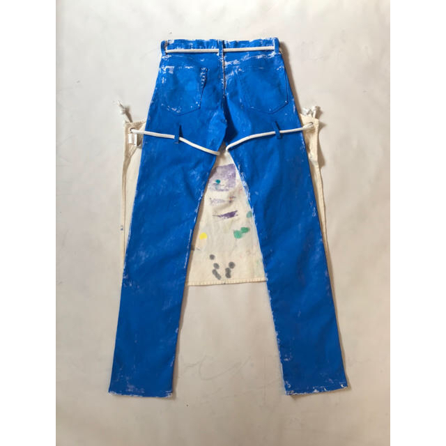 GETEMONTS Paint Blue Apron Pants