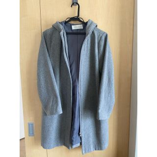 ショコラフィネローブ(chocol raffine robe)の＊ショコラフィネローブ＊　グレーロングコート　美品　綺麗め　大人可愛い　冬(ロングコート)