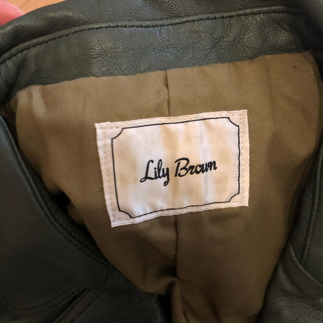 Lily Brown(リリーブラウン)のLily brown ラムレザージャケット レディースのジャケット/アウター(ライダースジャケット)の商品写真