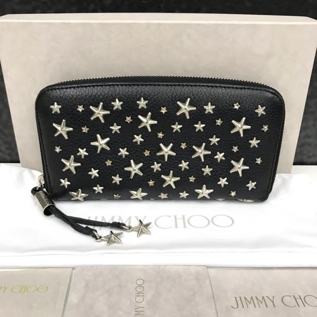 JIMMY CHOO(ジミーチュウ)のジミーチュウ ラウンドジップ 長財布 スタッズ メンズのファッション小物(長財布)の商品写真