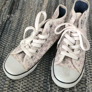 コンバース(CONVERSE)のconverse ハイカット　コンバース　20cm 白　星柄(スニーカー)