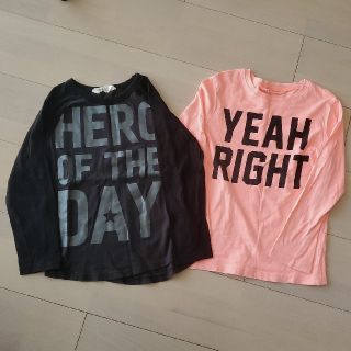 エイチアンドエム(H&M)の☆H&M　ロゴTシャツ2枚セット110.120cm☆(Tシャツ/カットソー)