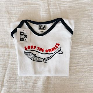 キャラメルベビー&チャイルド(Caramel baby&child )の新品未使用　BONTON クジラ　カットソー　Tシャツ　ロンT(シャツ/カットソー)