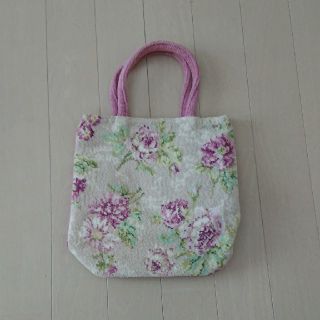 ローラアシュレイ(LAURA ASHLEY)の新品☆ローラアシュレイ シェニール織りバッグ(ハンドバッグ)