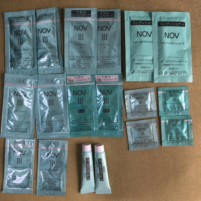 NOV(ノブ)のNOV サンプル詰め合わせセット　9種類×2 コスメ/美容のキット/セット(サンプル/トライアルキット)の商品写真
