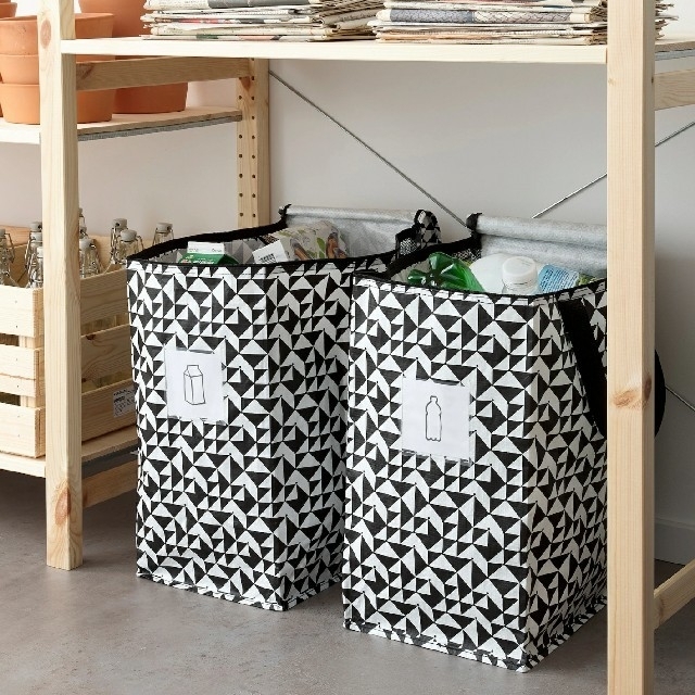 IKEA(イケア)の便利*☆イケア新品IKEA クナラ　エコバッグ　収納　袋 トートバッグ♪大容量 インテリア/住まい/日用品の収納家具(ケース/ボックス)の商品写真