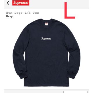 シュプリーム(Supreme)のシュプリーム　Supreme  Box Logo L/S Tee  Navy(Tシャツ/カットソー(七分/長袖))