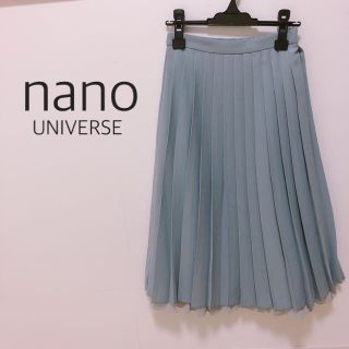 ナノユニバース(nano・universe)の未使用♡nano BASE シフォン プリーツスカート 綺麗 ブルー(ロングスカート)