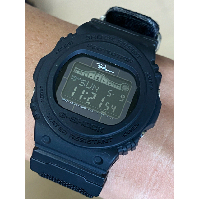 コラボ/G-SHOCK/ロンハーマン/電波/ソーラー/スティング/限定/ブラック