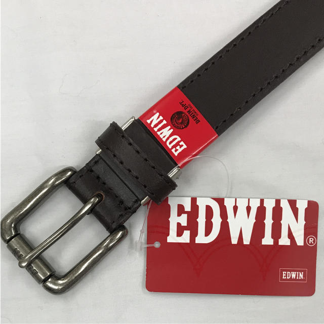 EDWIN(エドウィン)の新品 エドウィン EDWIN メンズ ベルト 紳士 革 カジュアル こげ茶 5 メンズのファッション小物(ベルト)の商品写真