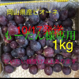 岡山県産　ピオーネ　家庭用　1kg  (フルーツ)