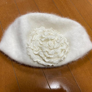 アンテプリマ(ANTEPRIMA)のアンテプリマ　ベレー帽　アンゴラ　お花(ハンチング/ベレー帽)