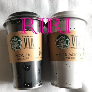 スターバックスコーヒー(Starbucks Coffee)のスターバックス  ハロウィン 2020  VIA ヴィア キャット 缶 白 黒(コーヒー)