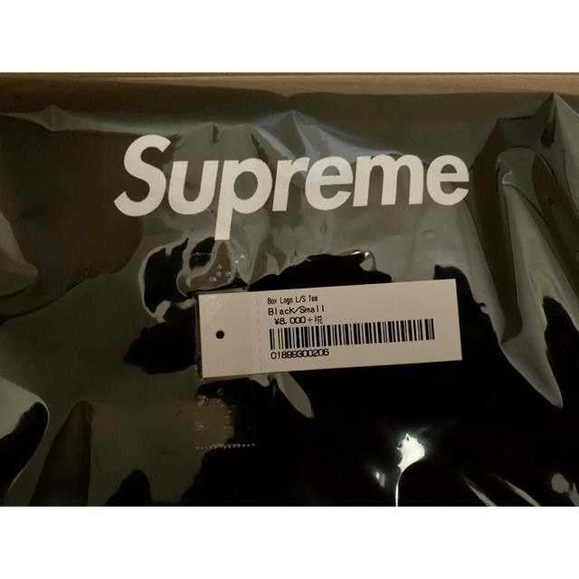 納品書原本付 Supreme Box  Logo L/S Tee 黒