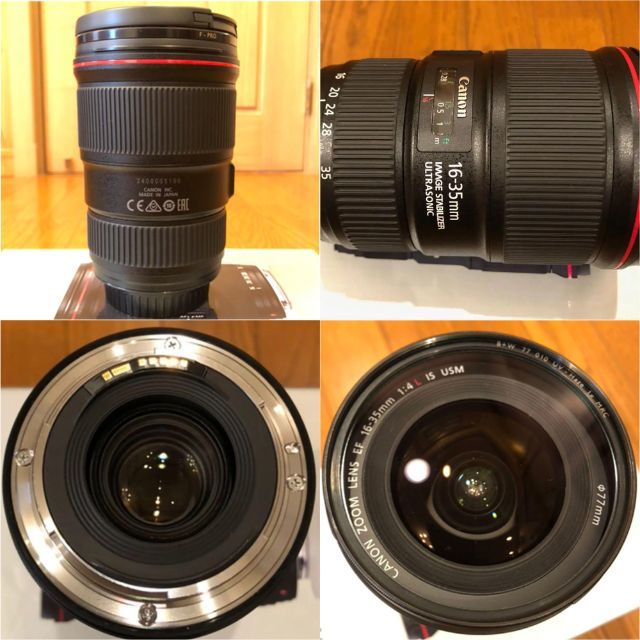 Canon(キヤノン)のCanon EF16-35mm F4L IS USM ドイツ製フィルターおまけ スマホ/家電/カメラのカメラ(レンズ(ズーム))の商品写真