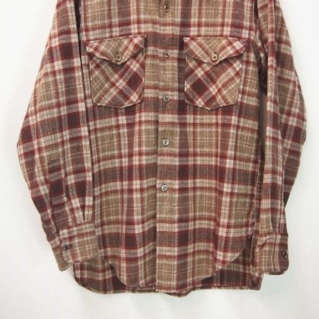 WOOLRICH(ウールリッチ)の実寸 M 70s ヴィンテージ Woolrich ウール シャツ 古着 b320 メンズのトップス(シャツ)の商品写真