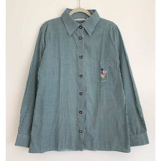 ヴィンテージ ギンガムチェックシャツ レディースのトップス(シャツ/ブラウス(長袖/七分))の商品写真