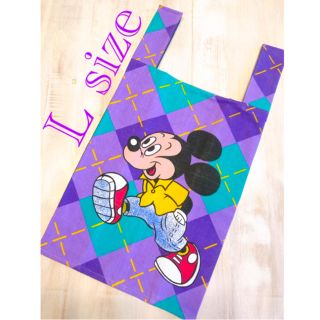 ディズニー(Disney)のミッキーマウス ヴィンテージ エコバッグ♡ハンドメイド レジ袋(エコバッグ)