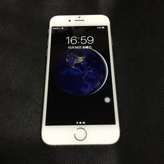 アップル(Apple)の美品大容量iphone6  64GBシルバーソフトバンク(スマートフォン本体)