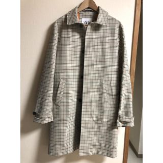 ザラ(ZARA)のZARA  チェック　ロングコート(チェスターコート)