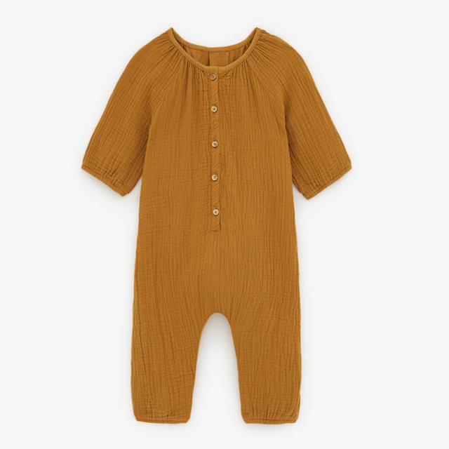 ZARA KIDS(ザラキッズ)の美品 ZARA ジャンプスーツ 18-24m キャメル オールインワン キッズ/ベビー/マタニティのキッズ/ベビー/マタニティ その他(その他)の商品写真