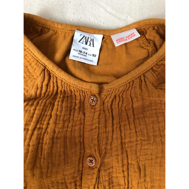 ZARA KIDS(ザラキッズ)の美品 ZARA ジャンプスーツ 18-24m キャメル オールインワン キッズ/ベビー/マタニティのキッズ/ベビー/マタニティ その他(その他)の商品写真