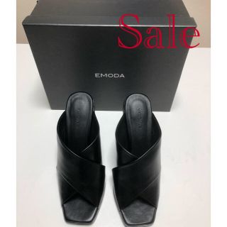 エモダ(EMODA)の【最終値下げ】EMODA エモダ　ミュール　ブラック　L 新品(サンダル)