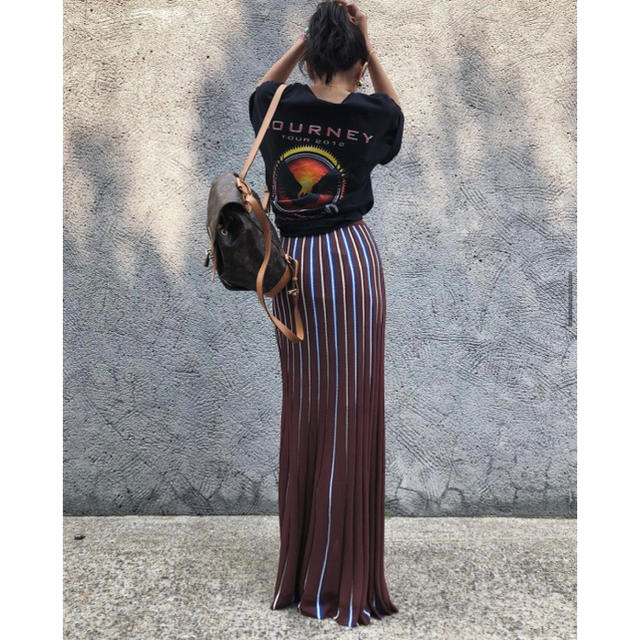 Mulch Stripe Maxi Knit skirt  juemi レディースのスカート(ロングスカート)の商品写真