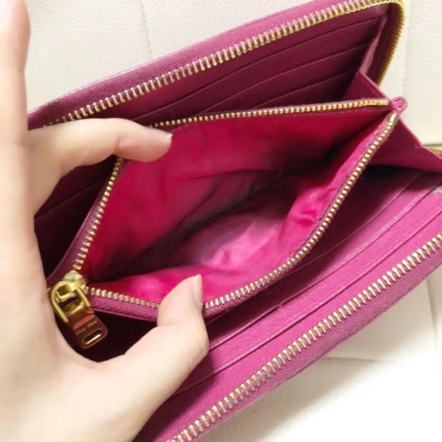 miumiu(ミュウミュウ)のmiumiu ミュウミュウ 長財布 5M0506 ピンク レディースのファッション小物(財布)の商品写真
