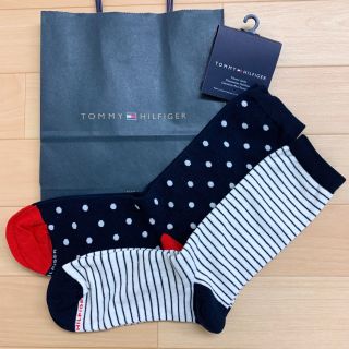 トミーヒルフィガー(TOMMY HILFIGER)の★Tommy Hilfiger 日本未入荷デザインのレディースロゴソックスです(ソックス)